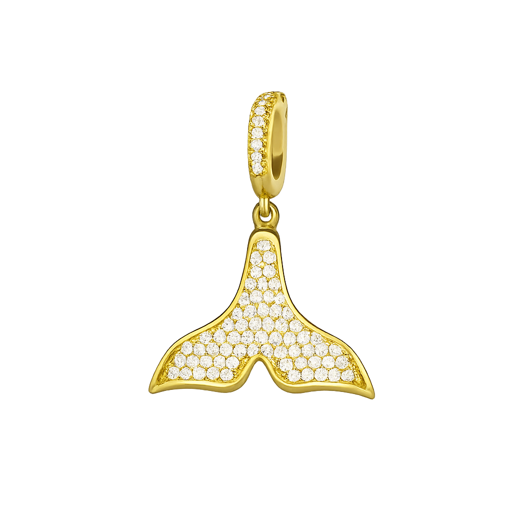 Diamond fishtail charm