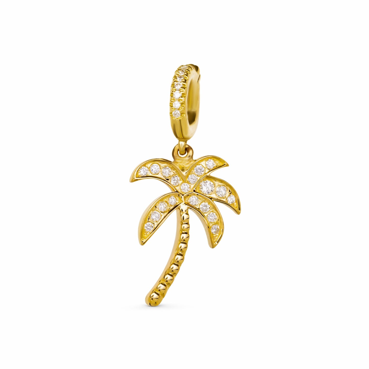 Diamond Palm tree charm diamond lock by STACK'D jewellery UAE stackdworld