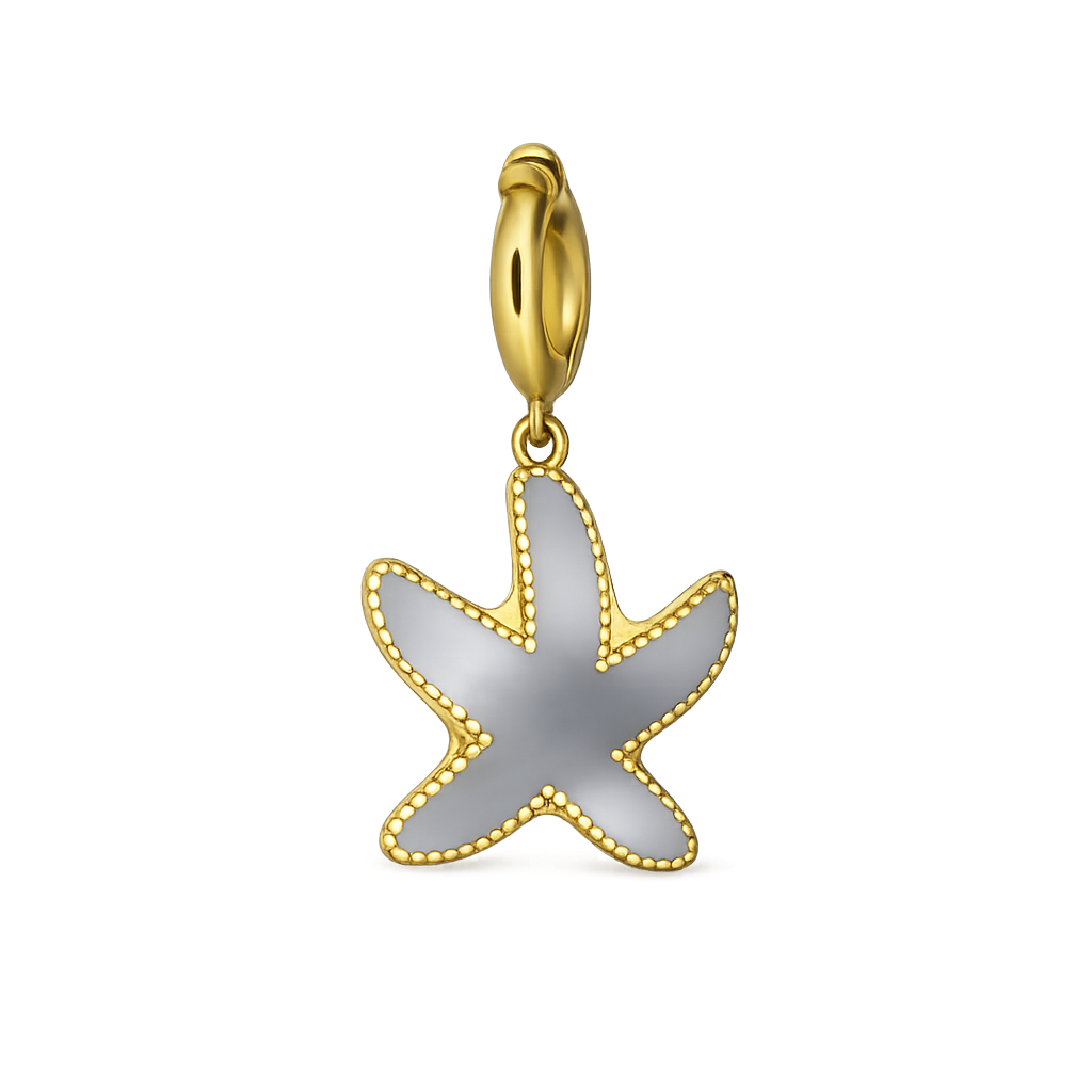 Enamel starfish charm