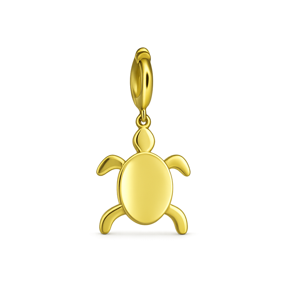 Gold turtle charm