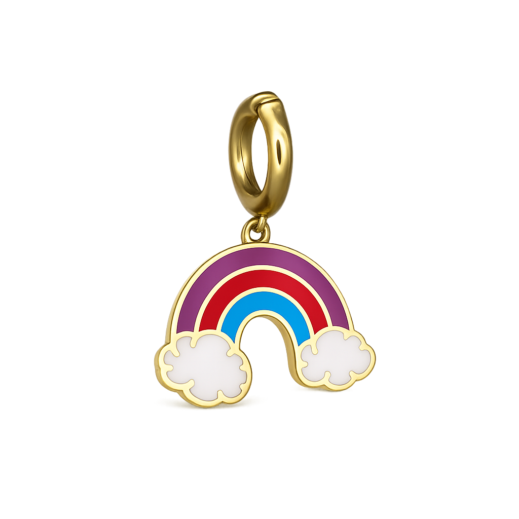 Enamel rainbow charm