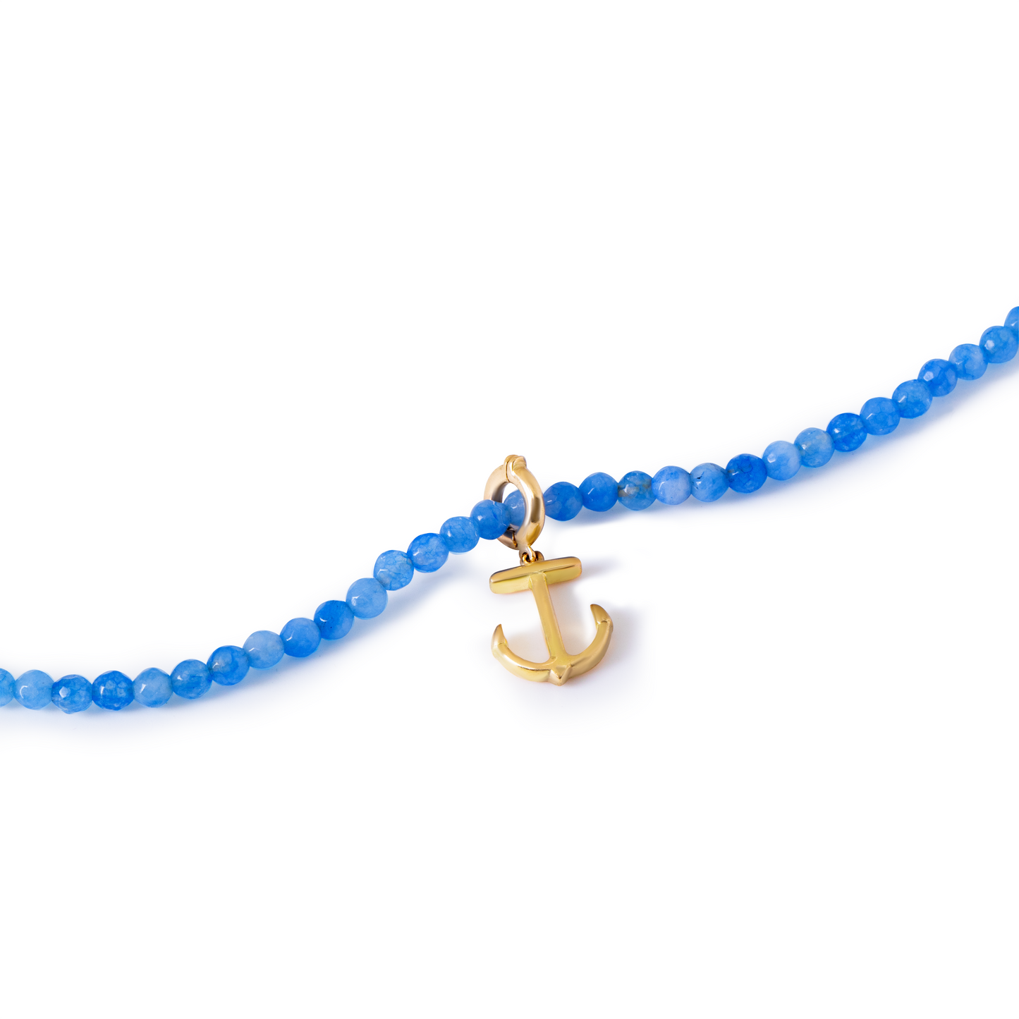 gold anchor charm necklace by STACK'D jewellery UAE stackdworld