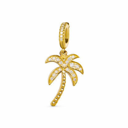 Diamond Palm tree charm diamond lock by STACK'D jewellery UAE stackdworld