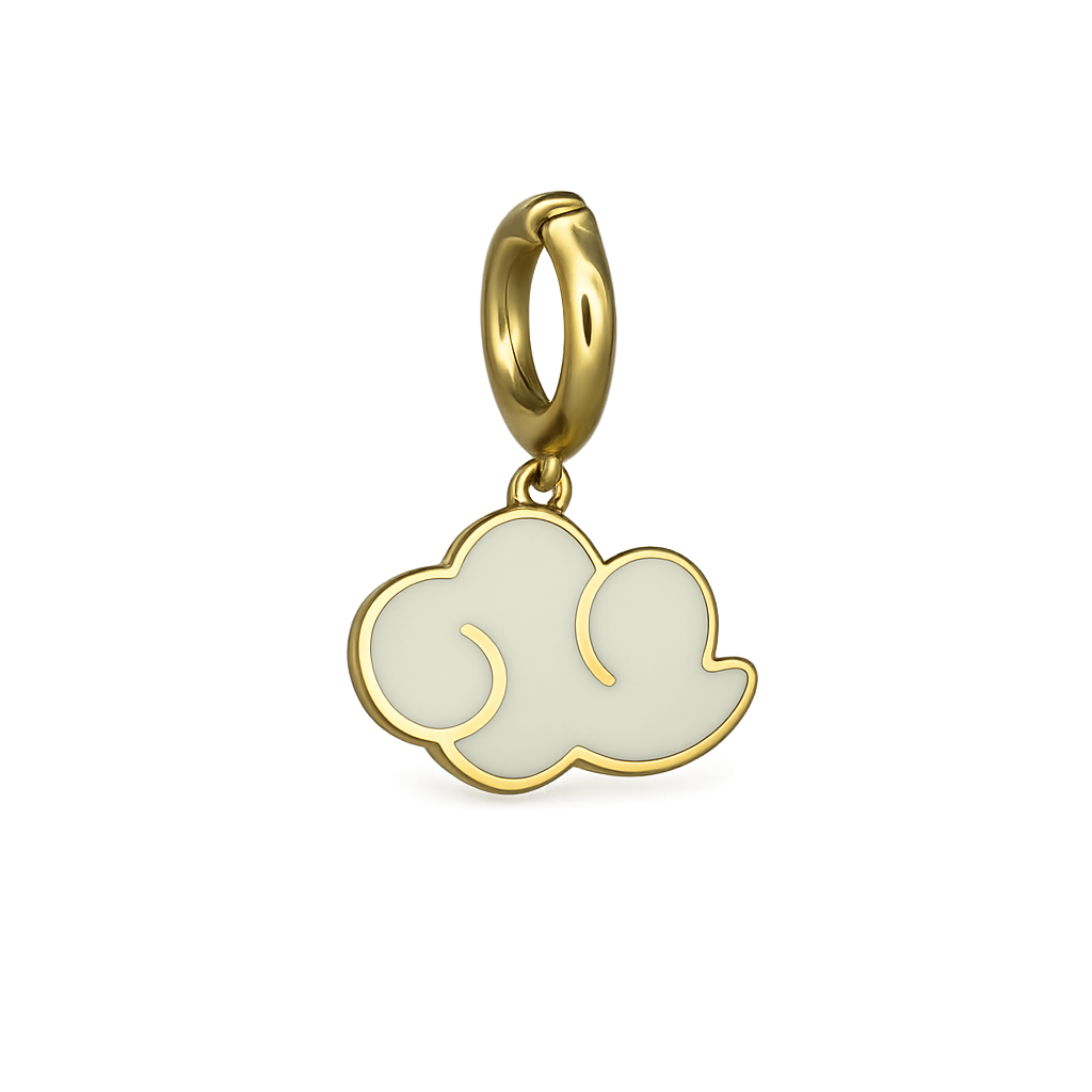 Enamel cloud charm