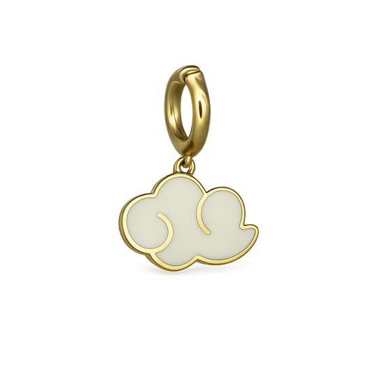Enamel cloud charm
