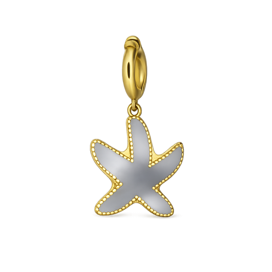 Enamel starfish charm