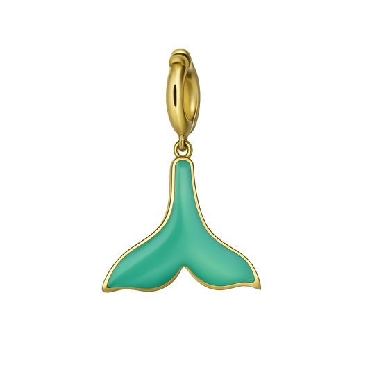 Enamel fishtail charm