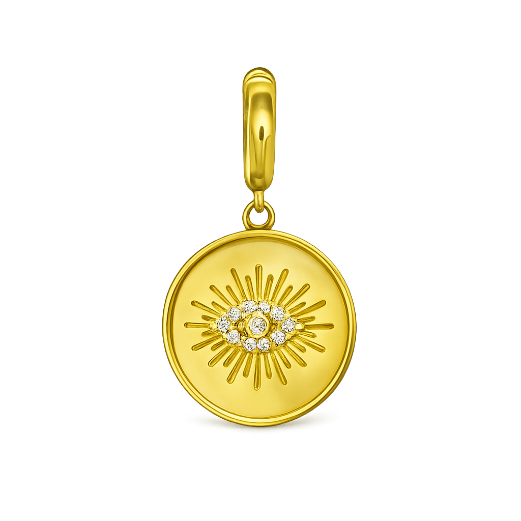 Diamond Evil eye medaillon charm