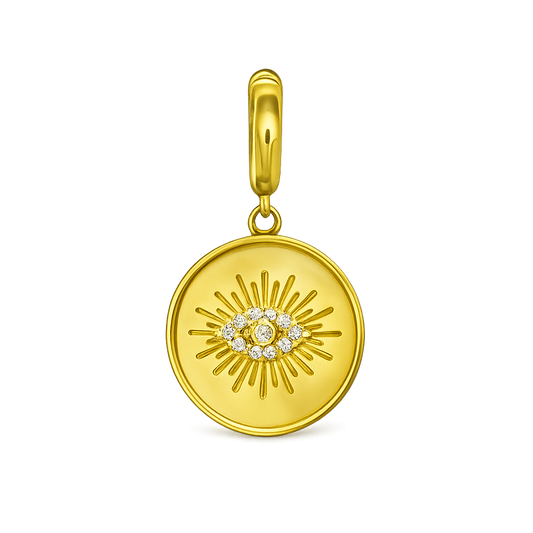Diamond Evil eye medaillon charm