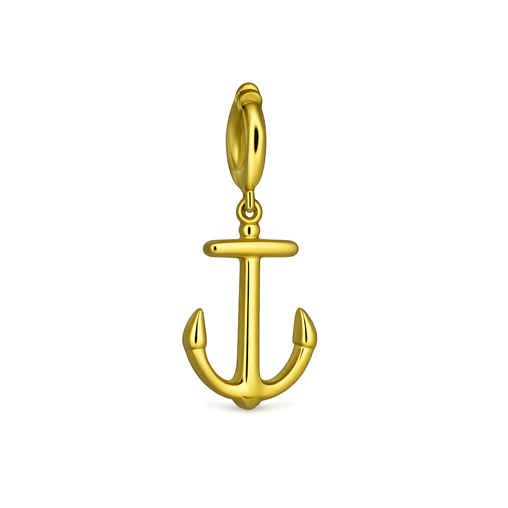 Gold anchor charm
