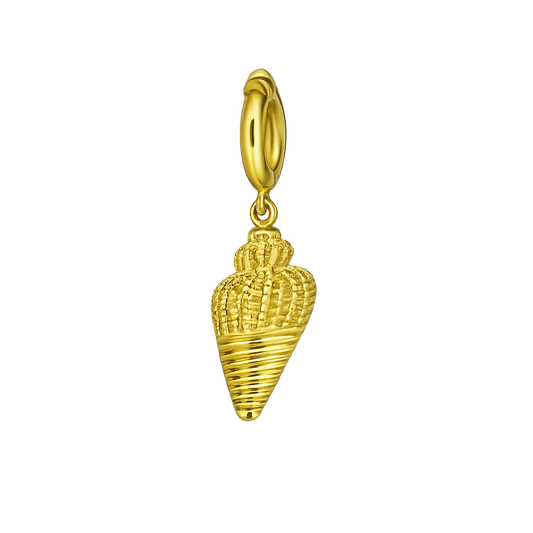 Gold conch shell charm