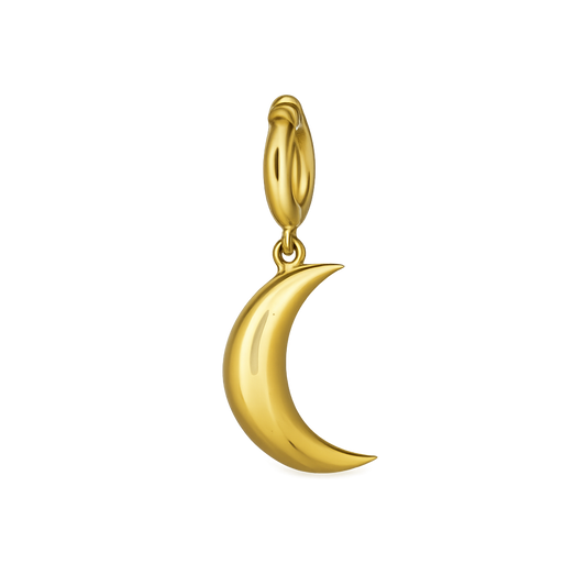 Gold crescent charm