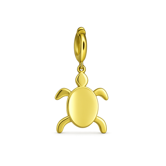 Gold turtle charm