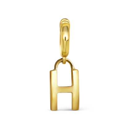 H letter charm by STACK'D jewellery UAE stackdworld