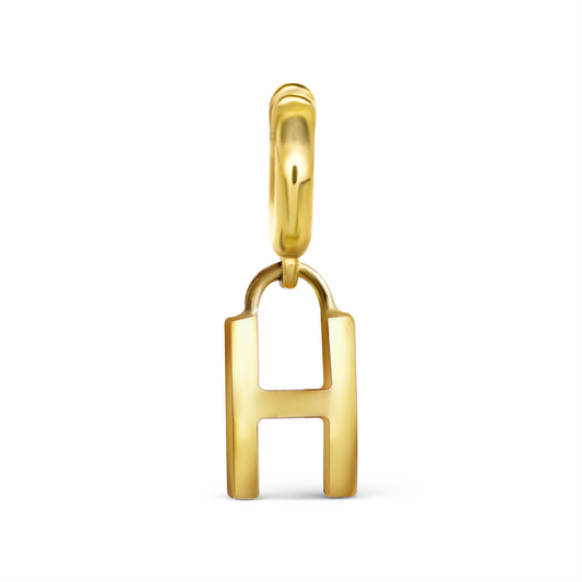 H letter charm by STACK'D jewellery UAE stackdworld