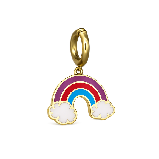 Enamel rainbow charm