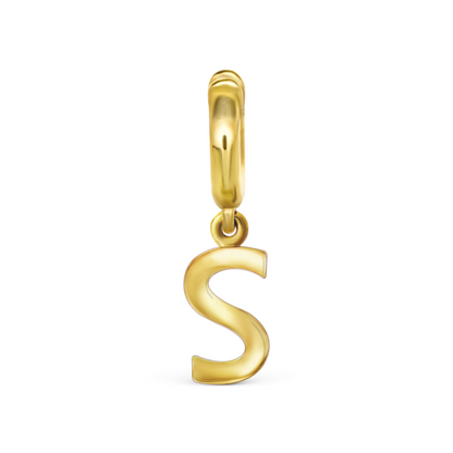 S letter charm by STACK'D jewellery UAE stackdworld
