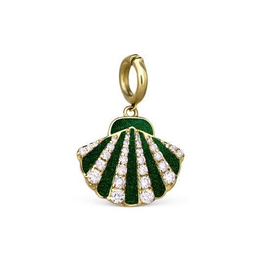 diamond enamel shell charm by STACK'D jewellery UAE stackdworld