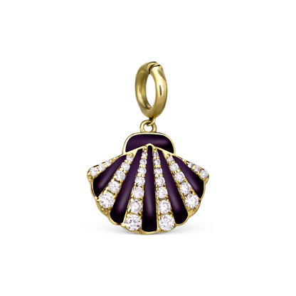 diamond enamel shell charm by STACK'D jewellery UAE stackdworld