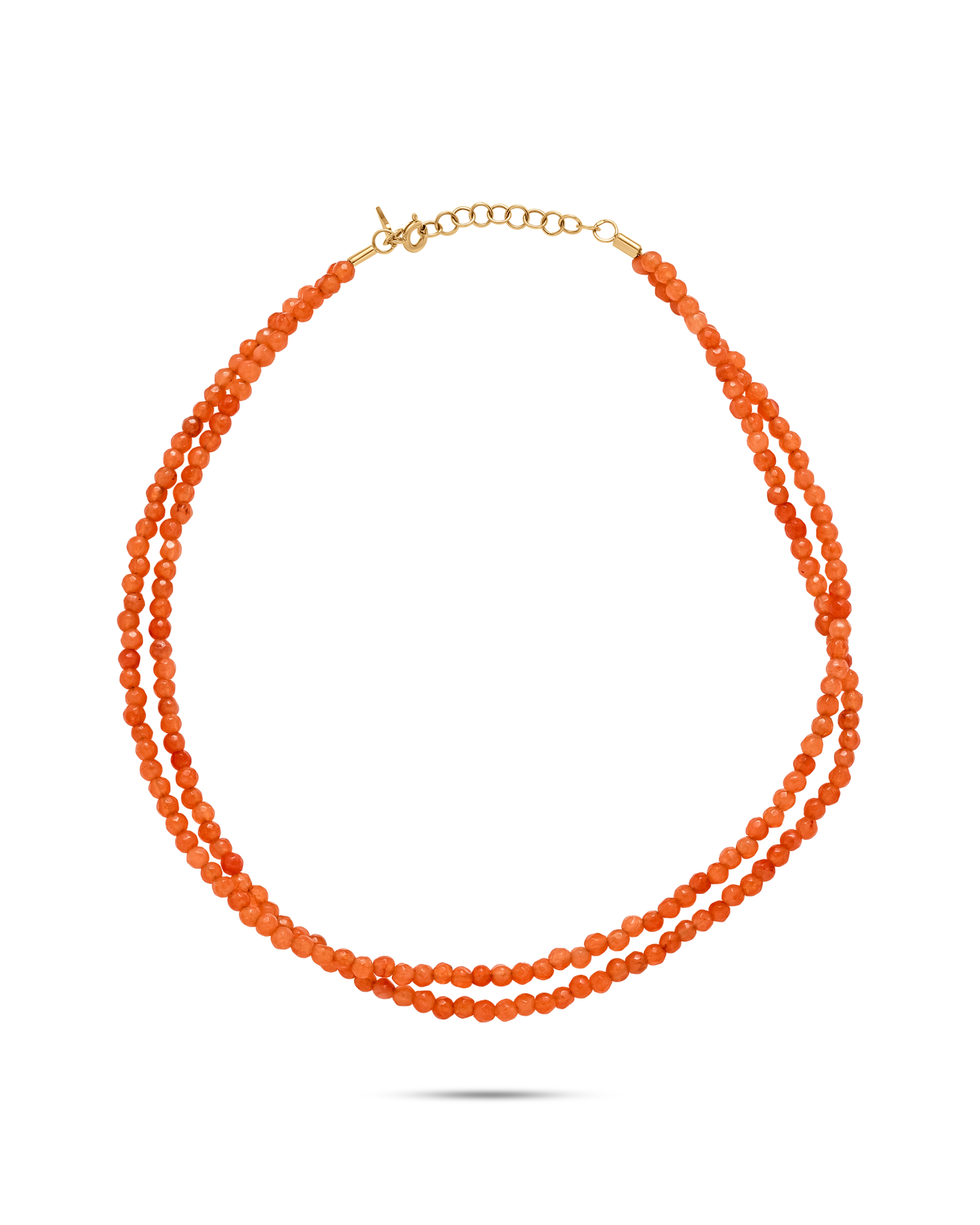 Orange beaded necklace by the STACKD world Jewelry UAE