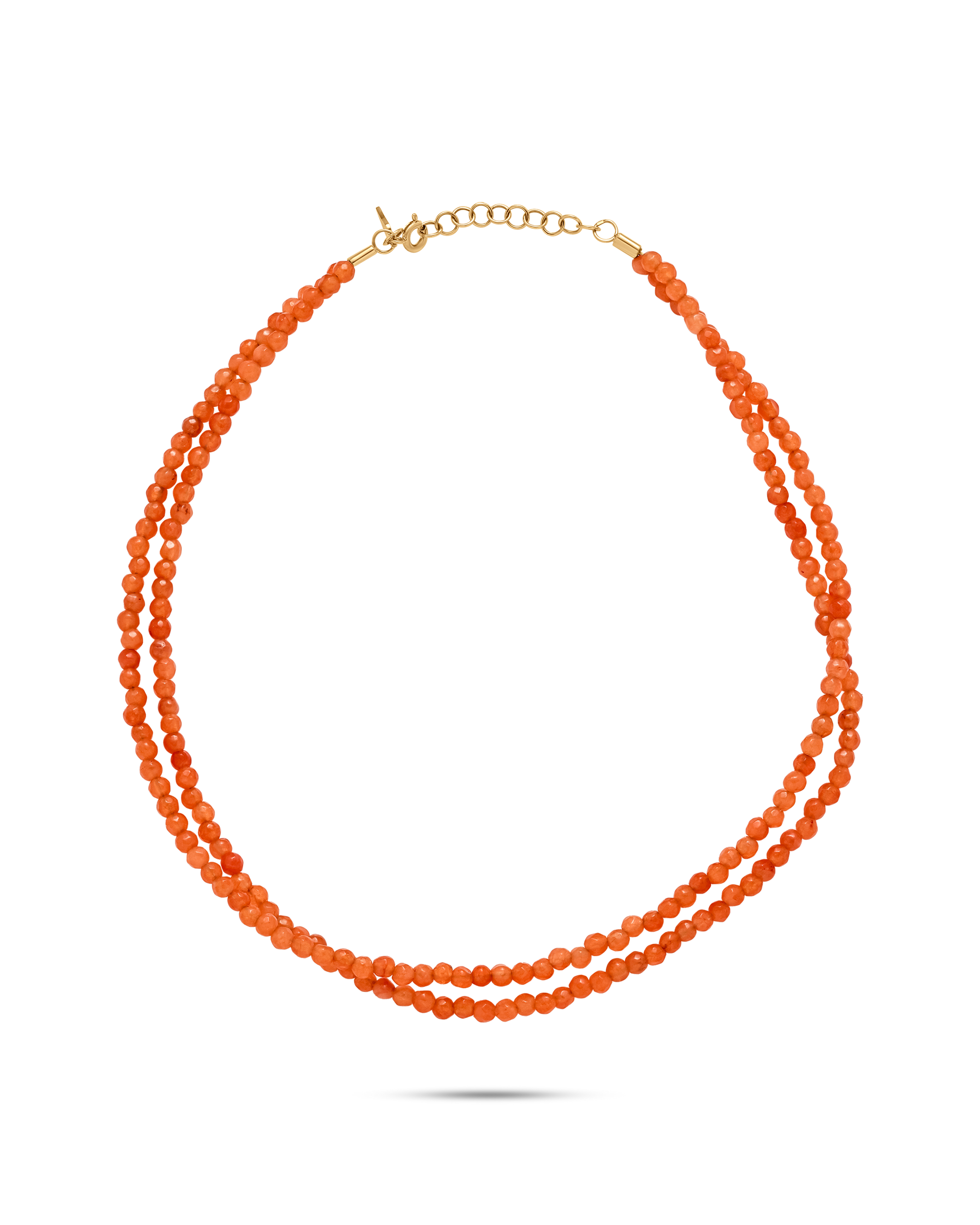 Orange beaded necklace by the STACKD world Jewelry UAE