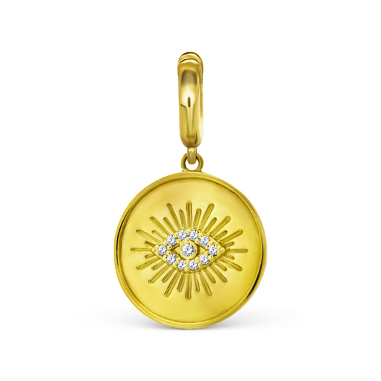 evil eye medaillon charm by STACK'D jewellery UAE stackdworld