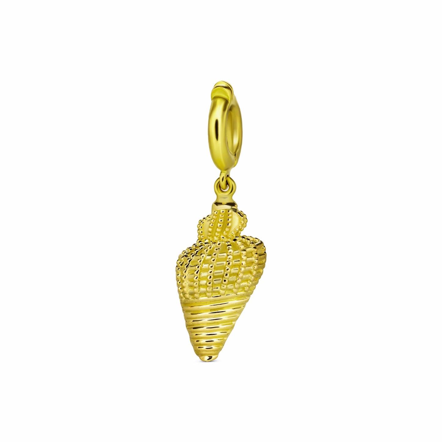 gold conch shell charm by STACK'D jewellery UAE stackdworld