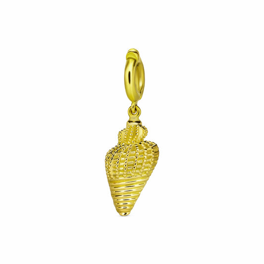 gold conch shell charm by STACK'D jewellery UAE stackdworld