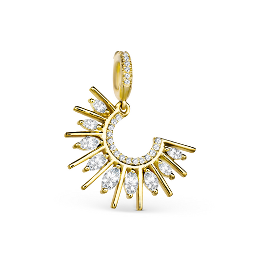 half sun diamond charm by STACK'D jewellery UAE stackdworld