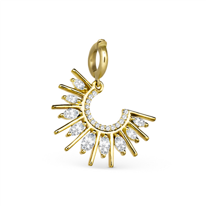 half sun diamond charm by STACK'D jewellery UAE stackdworld
