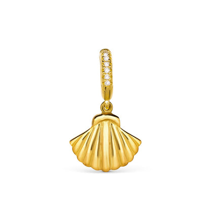 mermaid shell charm diamond lock by STACK'D jewellery UAE stackdworld