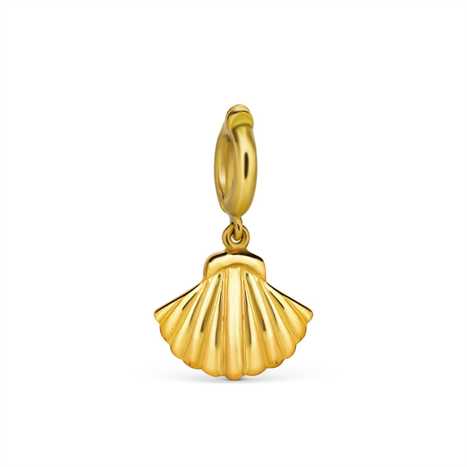 mermaid shell charm gold lock by STACK'D jewellery UAE stackdworld