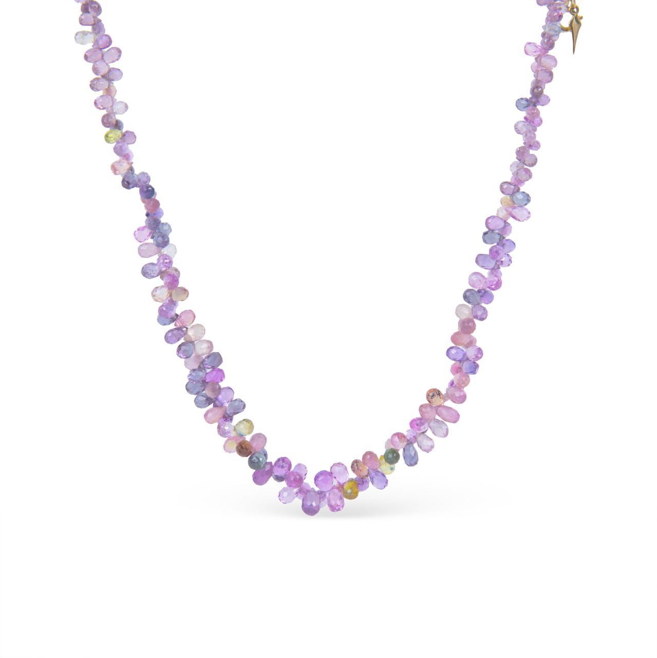 sapphire droplet necklace lavender by STACK'D jewellery UAE stackdworld