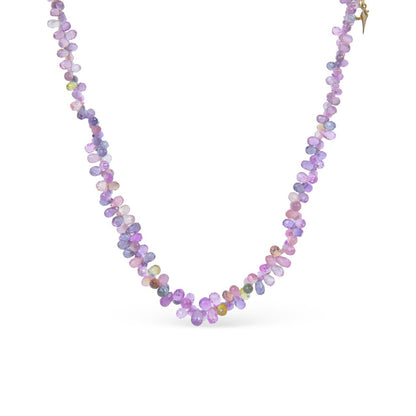 sapphire droplet necklace lavender by STACK'D jewellery UAE stackdworld