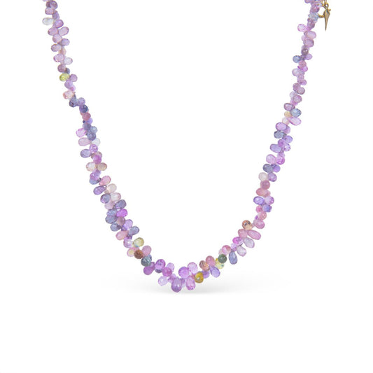sapphire droplet necklace lavender by STACK'D jewellery UAE stackdworld