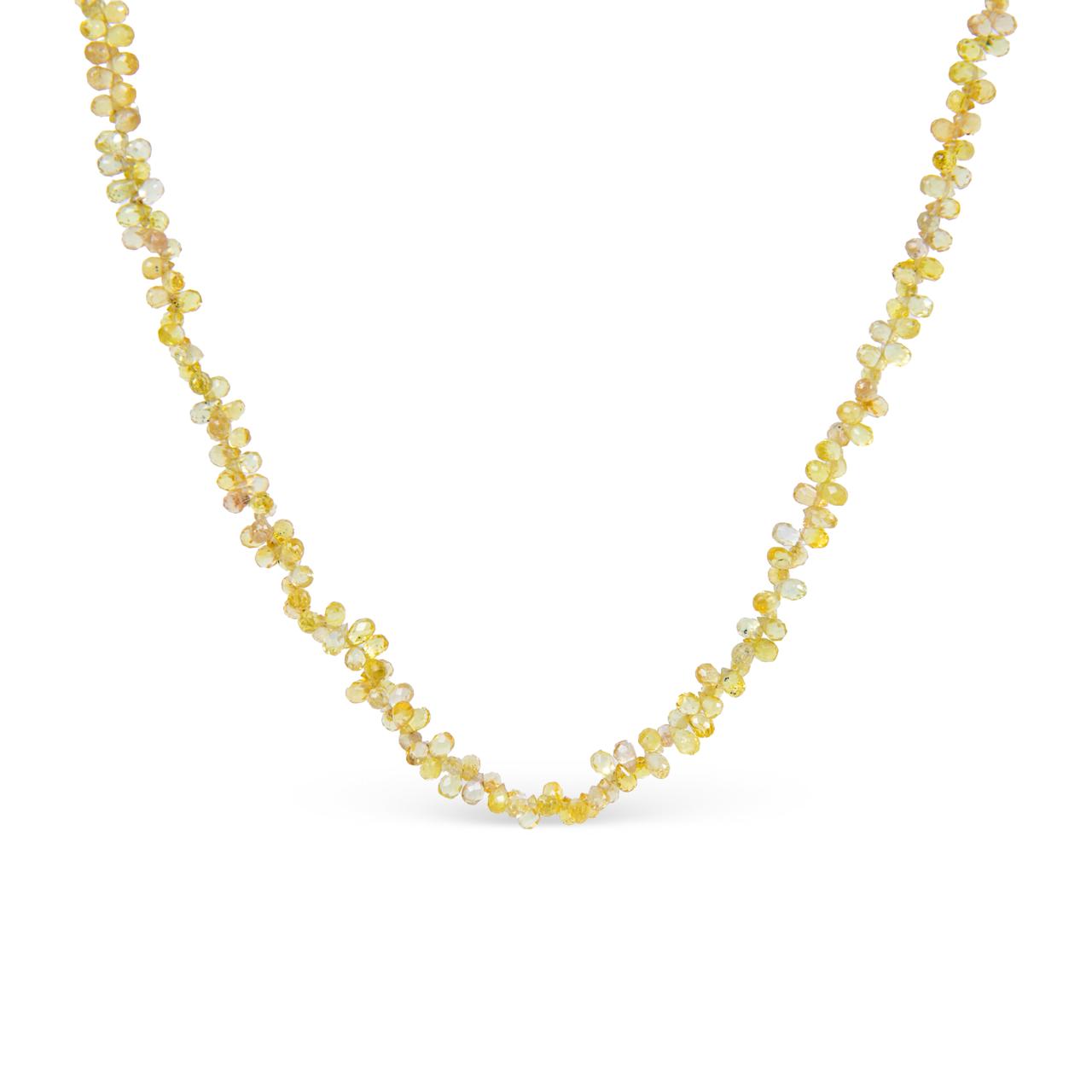 sapphire droplet necklace yellow by STACK'D jewellery UAE stackdworld