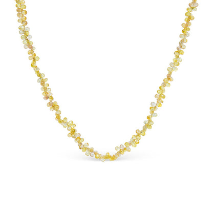 sapphire droplet necklace yellow by STACK'D jewellery UAE stackdworld