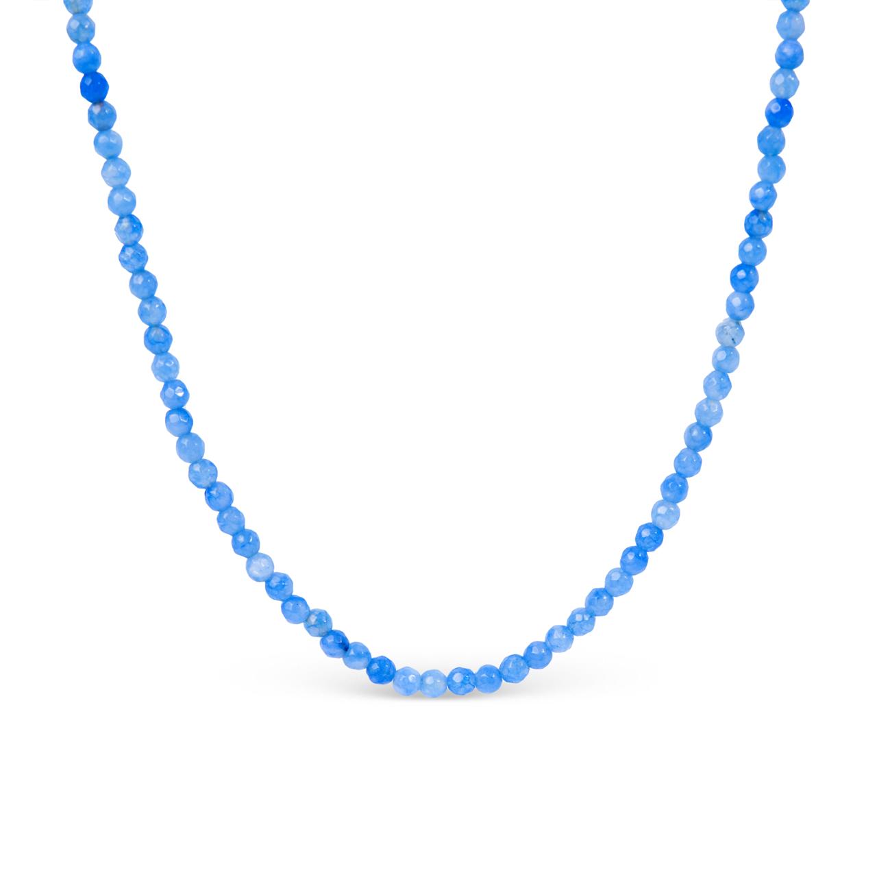 semi precious colored stone necklace blue by STACK'D jewellery UAE stackdworld