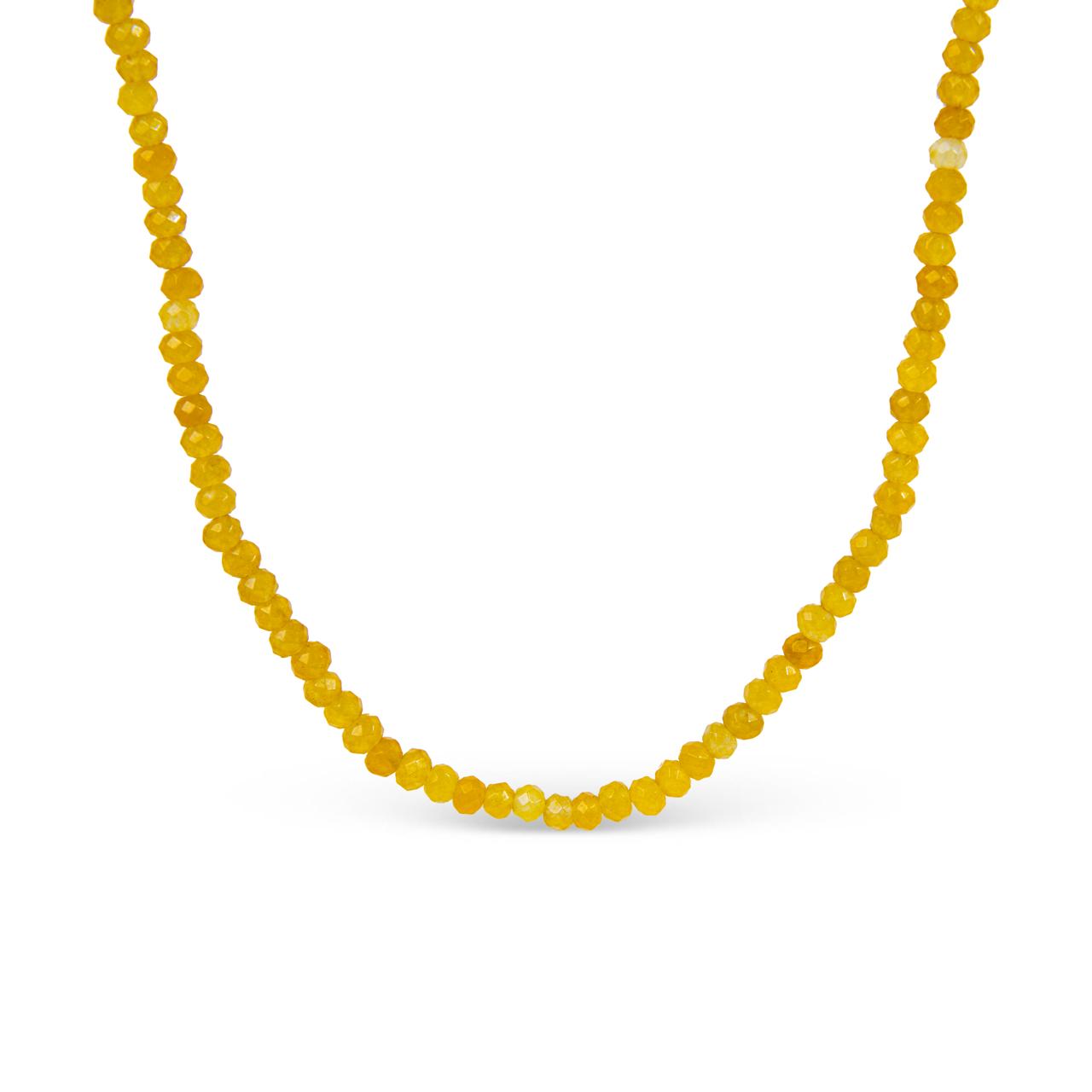 semi precious colored stone necklace yellow by STACK'D jewellery UAE stackdworld