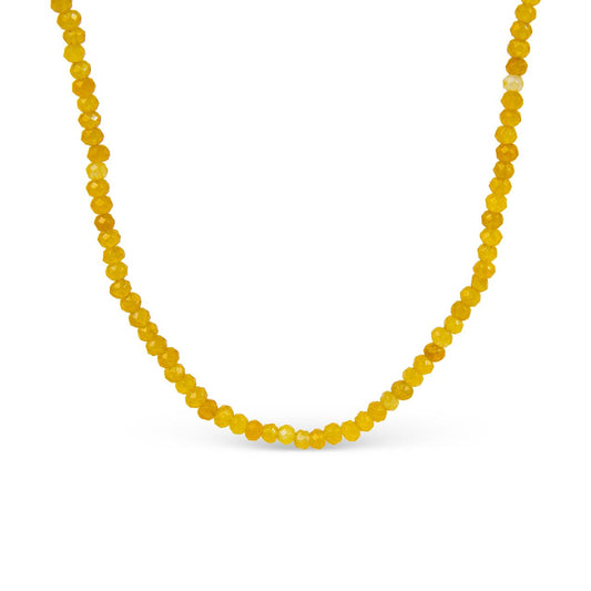 semi precious colored stone necklace yellow by STACK'D jewellery UAE stackdworld
